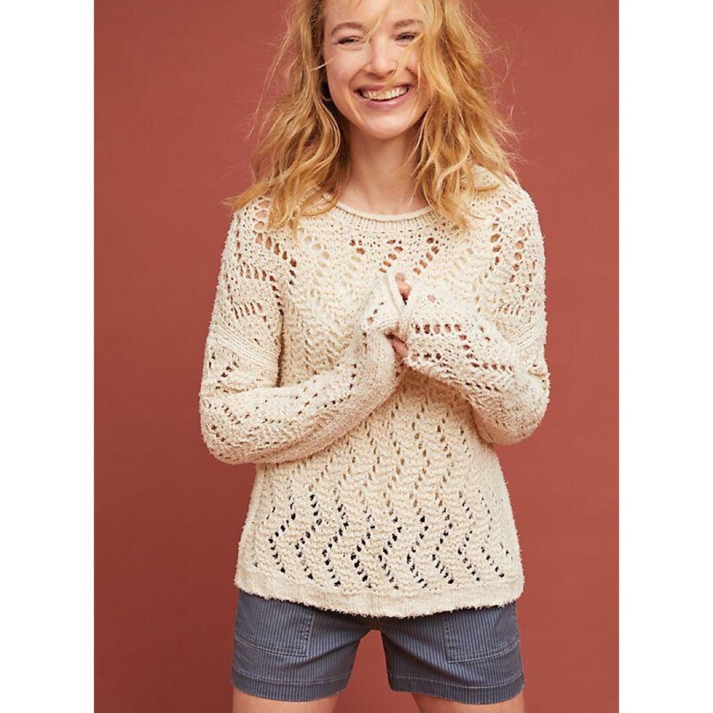 Anthropologie Akemi & Kin Slouchy Sweater, Cream